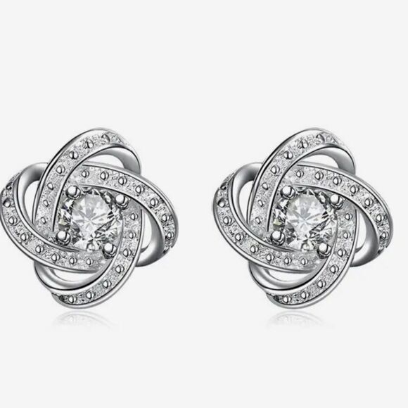 The Ambassador Earring in 925 silver and cz - Picture 2 of 5